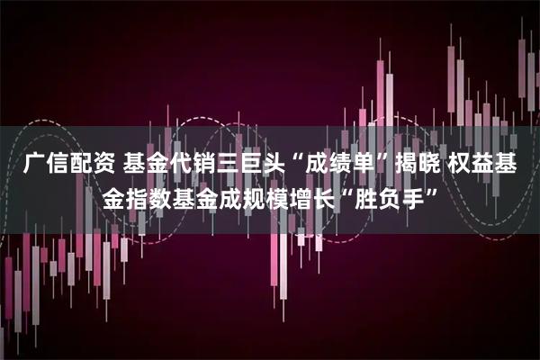 广信配资 基金代销三巨头“成绩单”揭晓 权益基金指数基金成规模增长“胜负手”