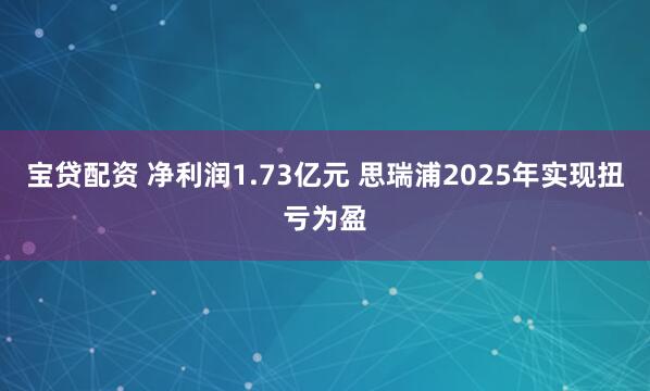 宝贷配资 净利润1.73亿元 思瑞浦2025年实现扭亏为盈